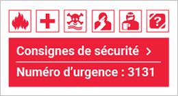Consignes de sécurité - Numéro d'urgence: 3131